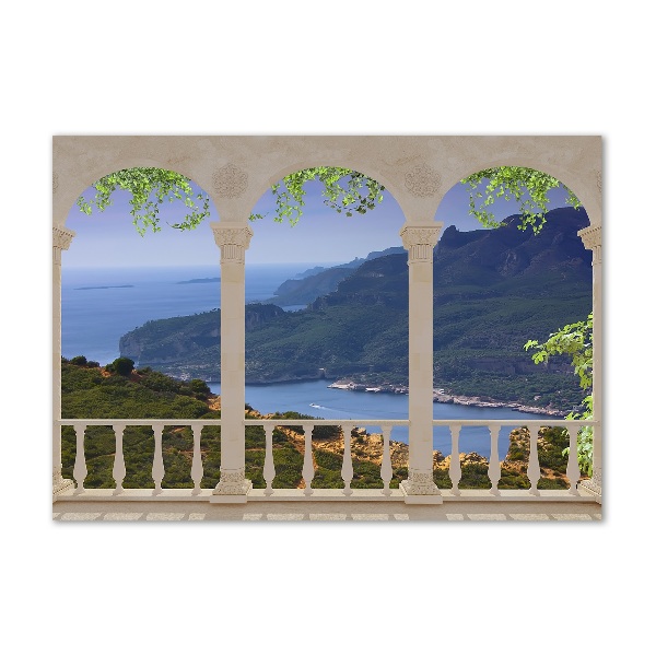 Foto glasbild Blick auf die Bucht