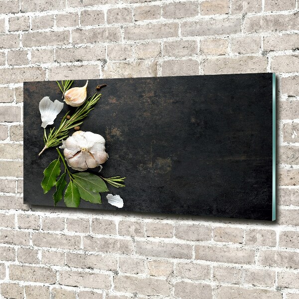 Foto glasbild Knoblauch