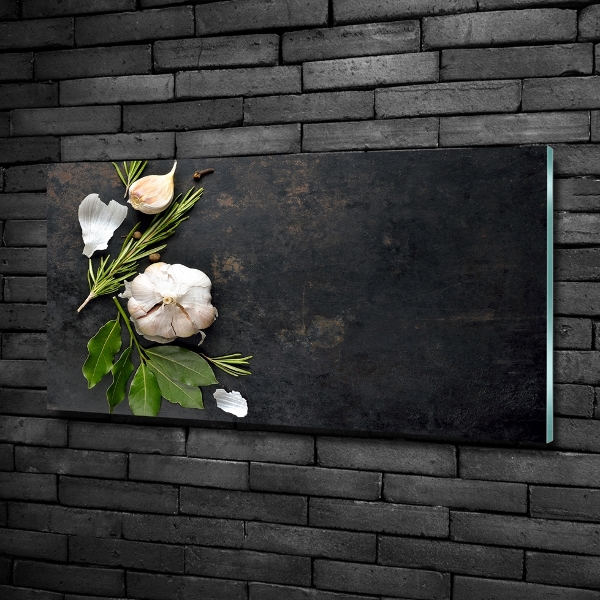 Foto glasbild Knoblauch