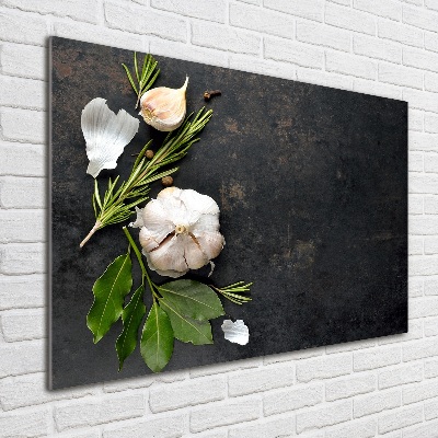 Foto glasbild Knoblauch