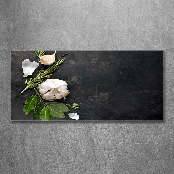 Foto glasbild Knoblauch