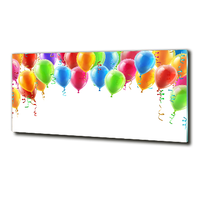 Glasbild Bunte Luftballons