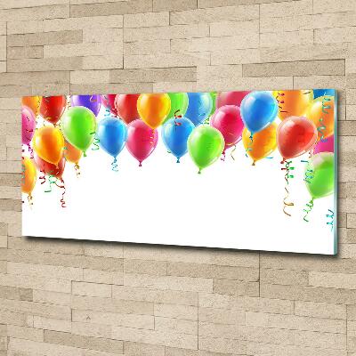 Glasbild Bunte Luftballons