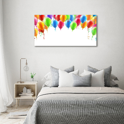 Glasbild Bunte Luftballons