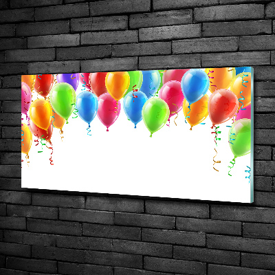 Glasbild Bunte Luftballons