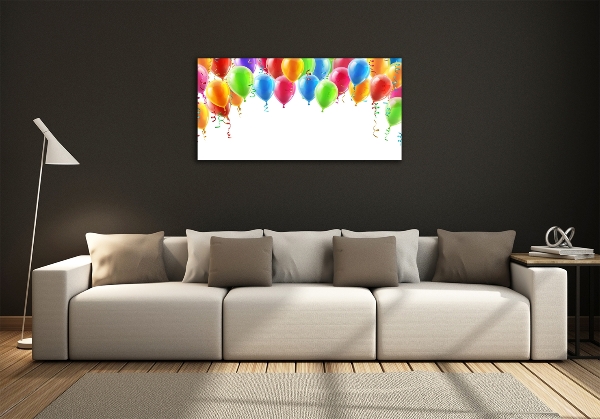 Glasbild Bunte Luftballons