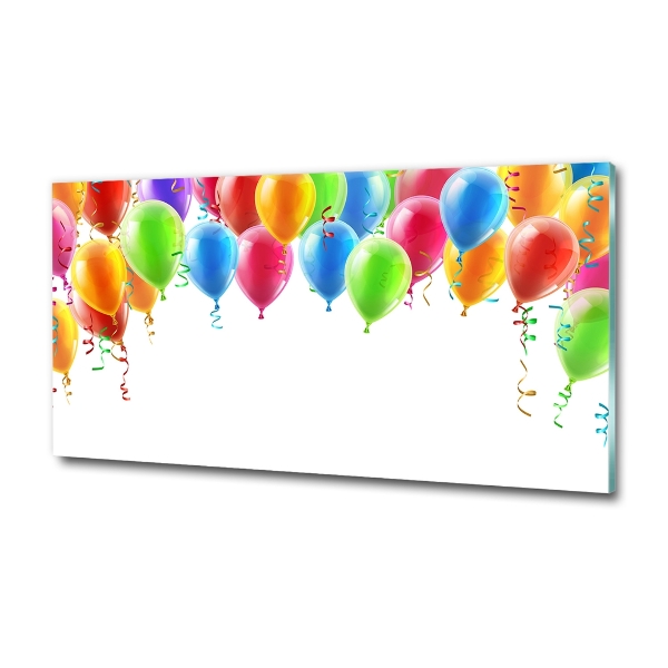 Glasbild Bunte Luftballons