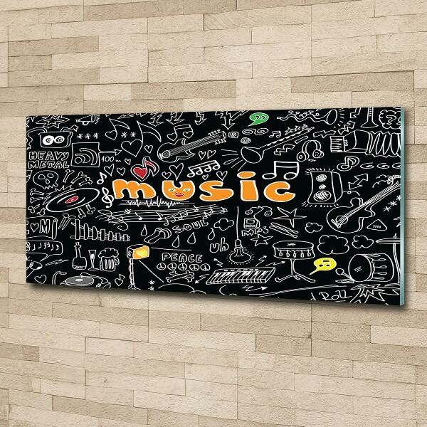 Bild auf glas Musikalische Symbole