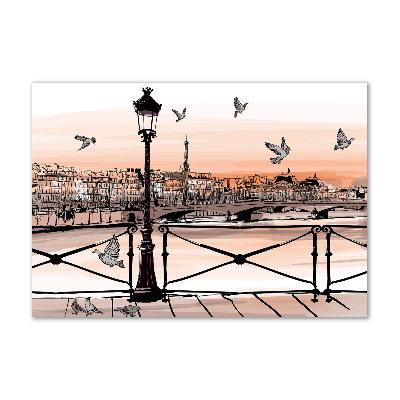 Foto glasbild Dämmerung in Paris