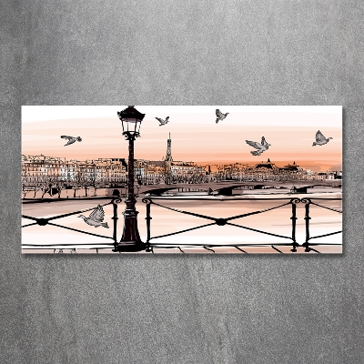 Foto glasbild Dämmerung in Paris