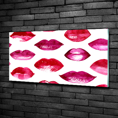 Glasbild Rote Lippen
