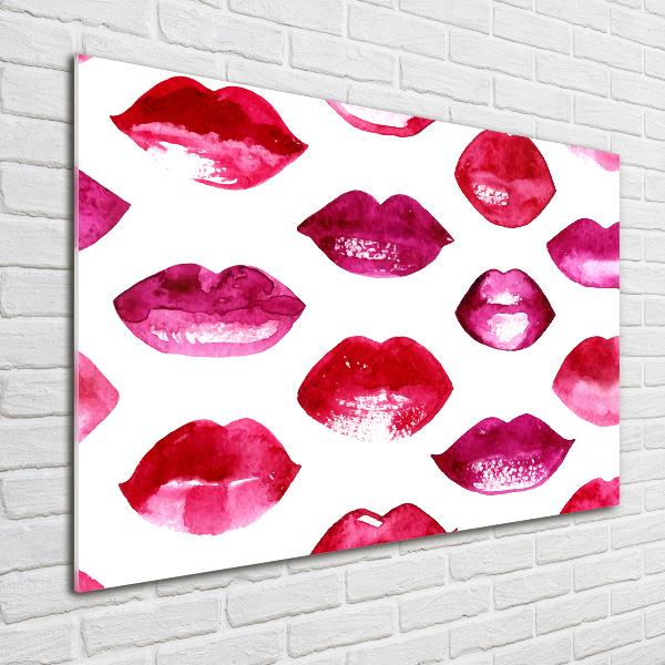 Glasbild Rote Lippen