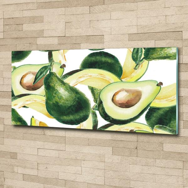 Glasbild Avocado