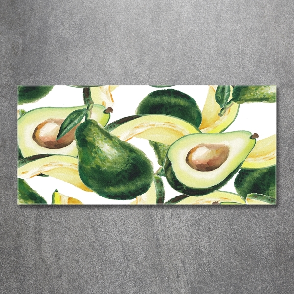 Glasbild Avocado