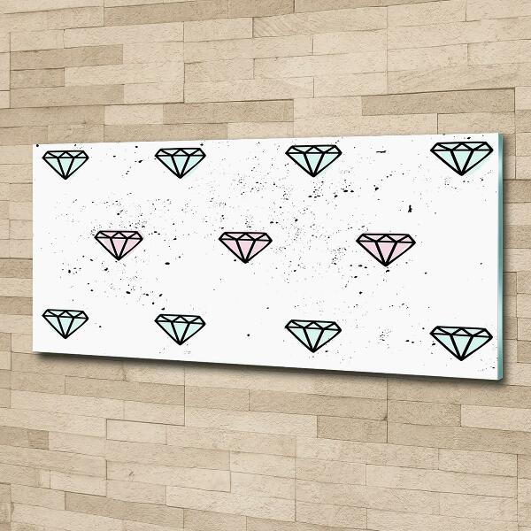 Foto glasbild Diamanten