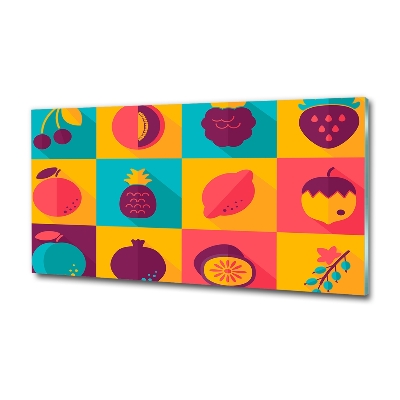 Foto glasbild Fruchtsymbole