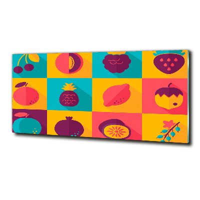 Foto glasbild Fruchtsymbole