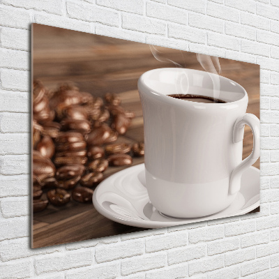 Foto glasbild Eine Tasse Kaffee