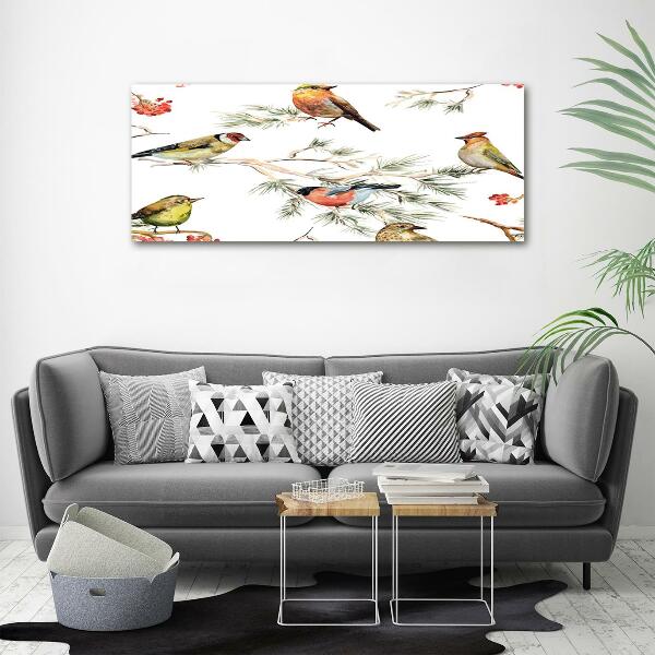 Bild auf glas Waldvögel Pflanzen