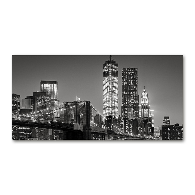 Bild auf glas Manhattan bei Nacht