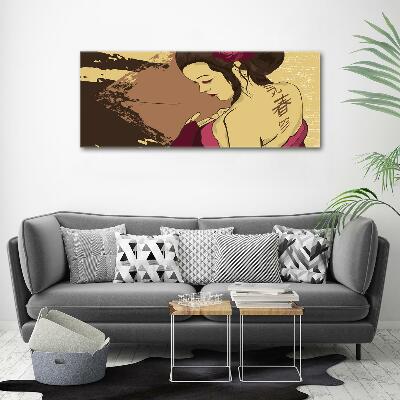 Glasbild Geisha