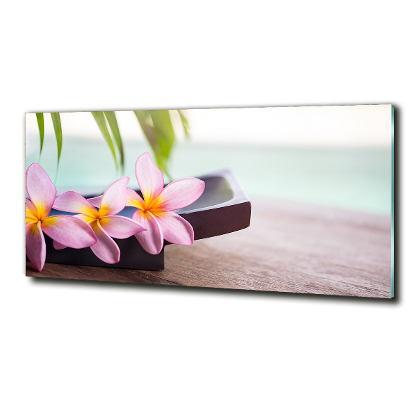 Foto glasbild Plumeria