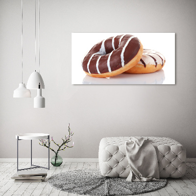 Foto glasbild Schokoladen-Donuts