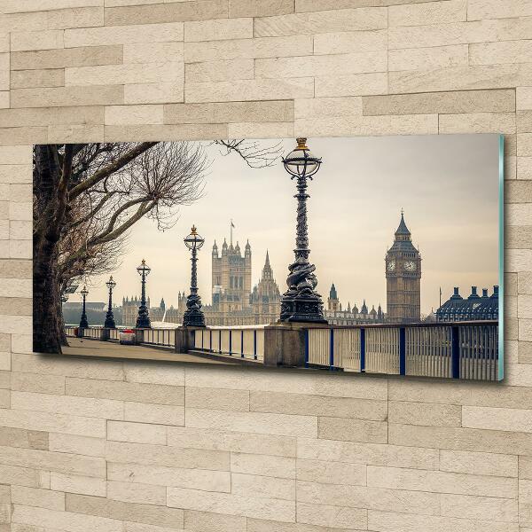 Glasbild London im Herbst