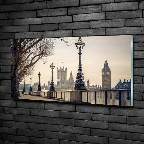Glasbild London im Herbst