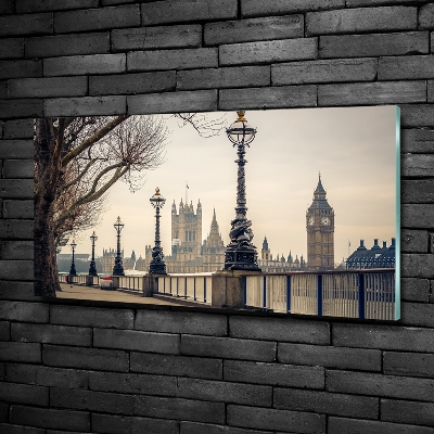 Glasbild London im Herbst