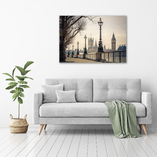 Glasbild London im Herbst