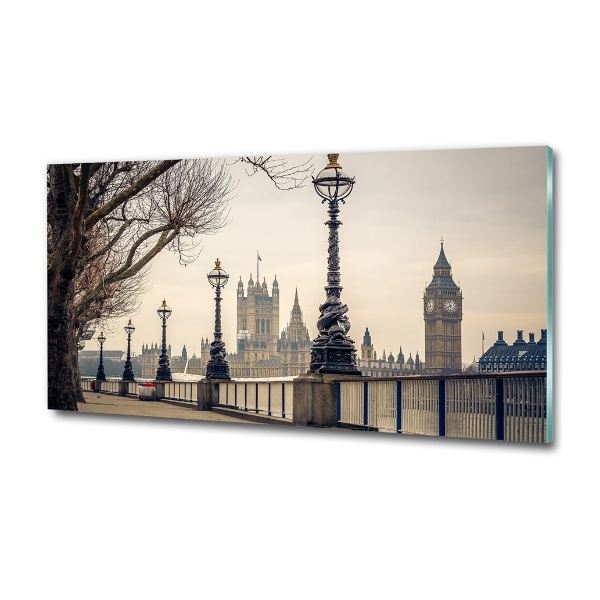 Glasbild London im Herbst