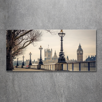 Glasbild London im Herbst