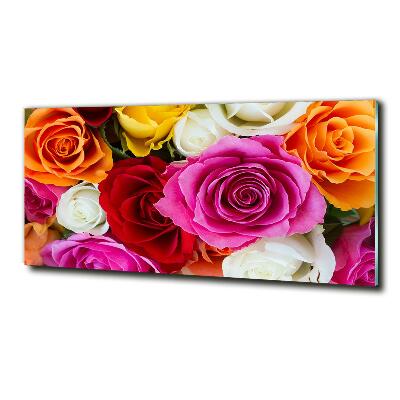 Foto glasbild Bunte Rosen