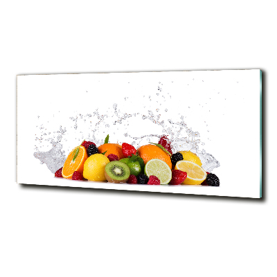 Glasbild Obst und Wasser