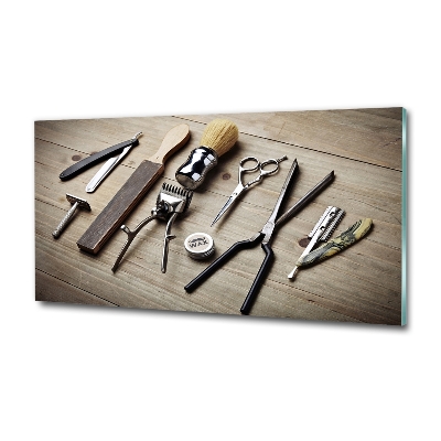 Glasbild Herrenfriseur