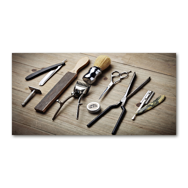 Glasbild Herrenfriseur