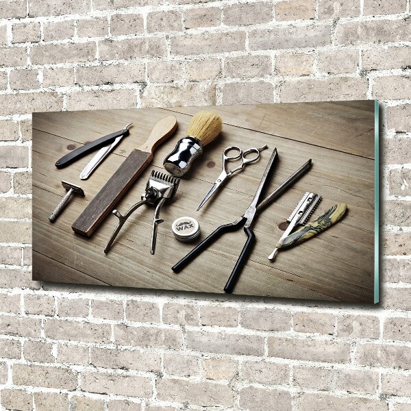 Glasbild Herrenfriseur