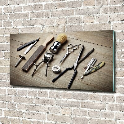 Glasbild Herrenfriseur