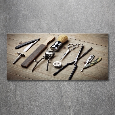 Glasbild Herrenfriseur