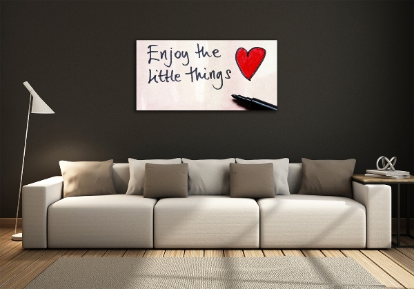 Glasbild Kleine Dinge