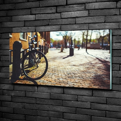 Bild auf glas Radfahren in Amsterdam