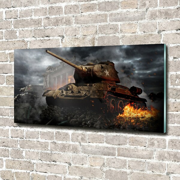 Glasbild Tank