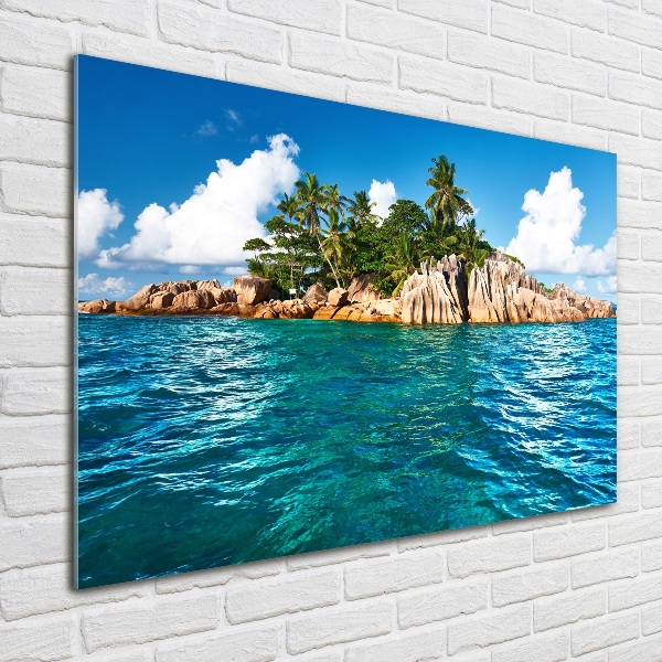 Glasbild Tropische Insel