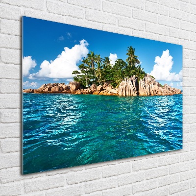 Glasbild Tropische Insel