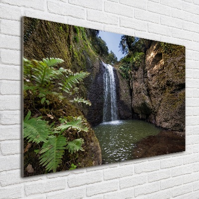 Foto glasbild Wasserfall auf Sardinien