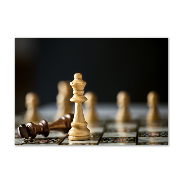 Foto glasbild Schach