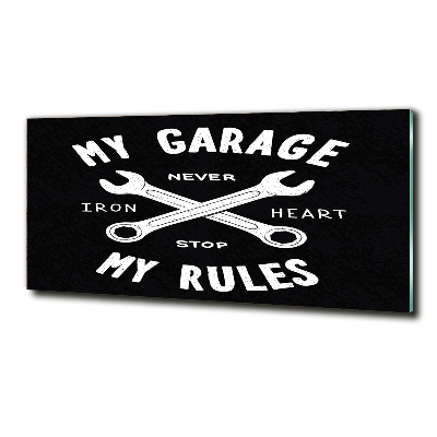 Foto glasbild Meine Garage