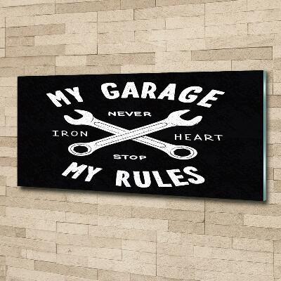 Foto glasbild Meine Garage