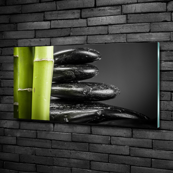 Glasbild Bambus